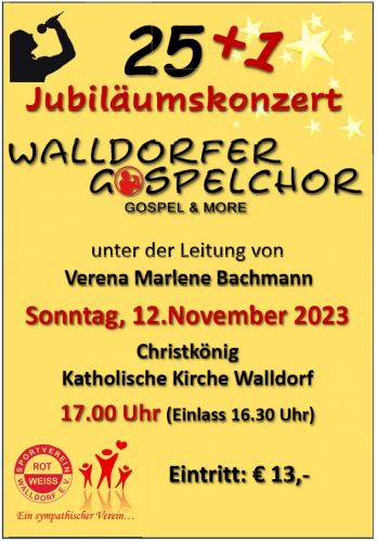 Tickets für Walldorfer Gospelchor am 12.11.2023 - Karten kaufen